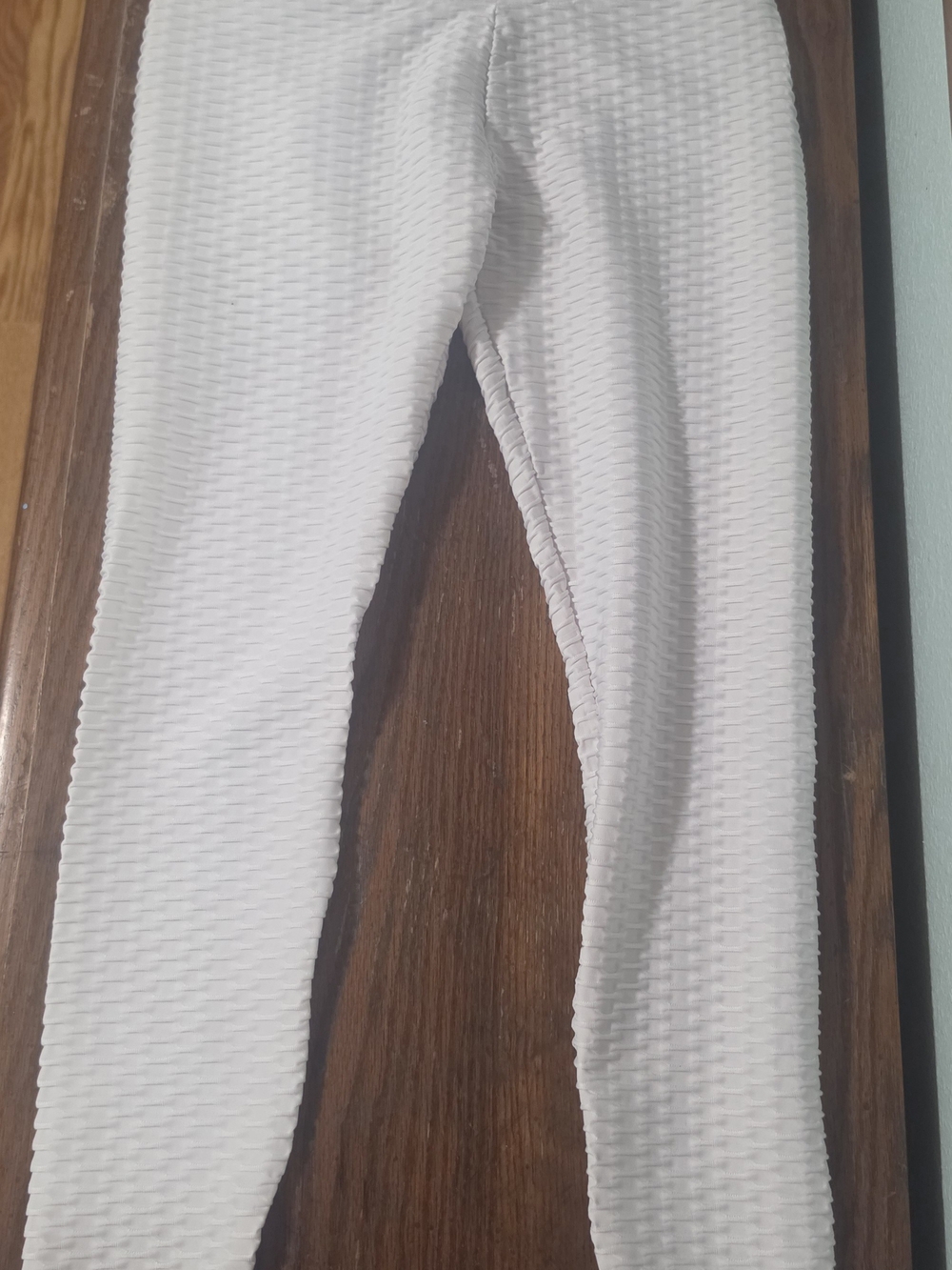 Source Unknown White Textured Leggings